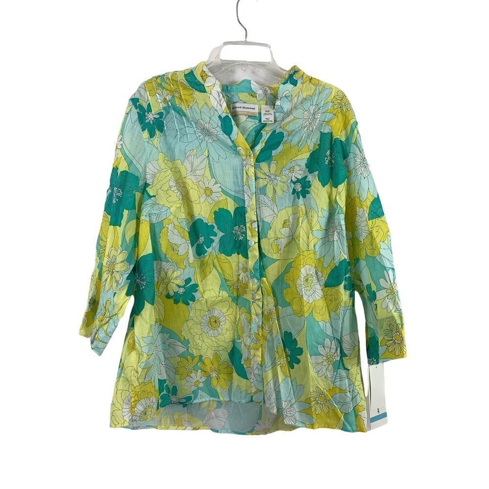 Alfred Dunner Women's Buttoned Down Top